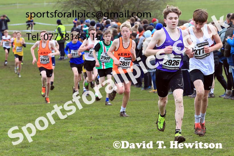 Boys Under-13s 2023 UK CAU Inter Counties Cross Country Champs, Prestwold Hall, Loughborough. Photo: David T. Hewitson/Sports for All Pics